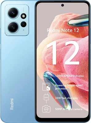 XIAOMI Redmi Note 12 4G 64GB Blu Molto Buono - Ricondizionato - Immagine 1 di 4