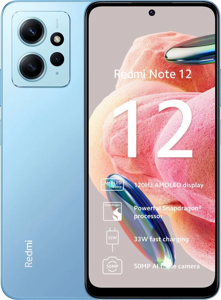 XIAOMI Redmi Note 12 4G 64GB Blu Molto Buono - Ricondizionato - Immagine 1 di 4