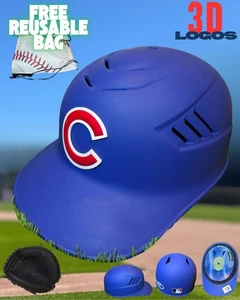 ⚾Chicago Cubs Batting Matte Catchers Skull Helmet MLB Official GAME L@@K⚾ - Picture 1 of 8