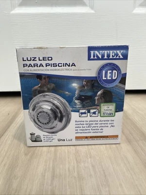 Intex LED Pool Light with Hydroelectric Power Pool Light for 1 1/2inch Fittings - Image 1 of 4
