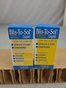 2x Blis-To-Sol LIQUID Antifungal 1.0 fl oz Athletes Foot Ringworm Tolnaftate - Picture 1 of 5