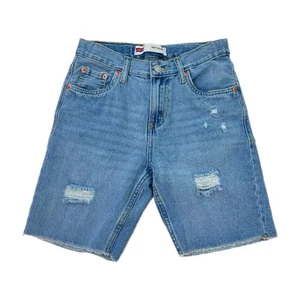 Pantalones Cortos Levi's Niños 12 Regular 511 Denim Azul Jean Lavado Medio Cintura Ajustable - Imagen 1 de 10
