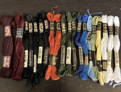 DMC Variety Of Embroidery Floss Thread Lot Of 20 Warm Neutral Earth Tones - Image 1 of 3
