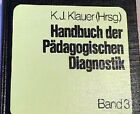Handbuch Der Padagogischen Diagnostik Bd 3 Kj Klauer