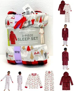 Eddie Bauer Youth 2-piece PJ Set with Robe | Polar Bear Sleep Set | Size XS - Picture 1 of 10