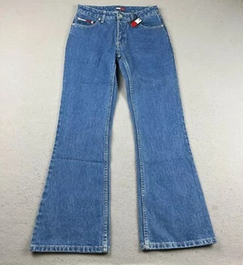 Tommy Hilfiger Jeans Womens 3 Blue Denim Cotton Hipster Flared Jean Slim NWT - Picture 1 of 12