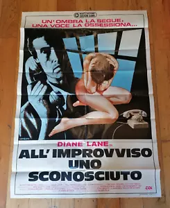 MANIFESTO 2F ORIGINALE 1987- ALL'IMPROVVISO UNO SCONOSCIUTO- Diane Lane THRILLER - Imagen 1 de 5