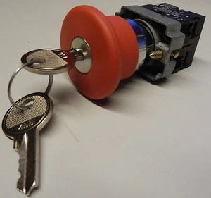 Notausschalter Schlüsselschalter 2 Konakte NC Telemecanique ZB2 BS14 BZ102 BE102 - Bild 1 von 4
