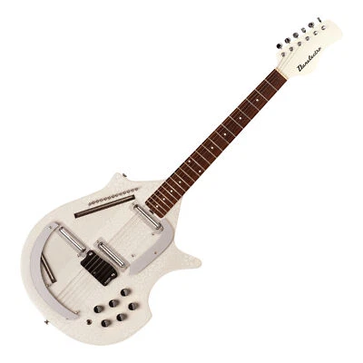 Sitar eléctrico Danelectro Coral - blanco craquelado Foto 1 de 2