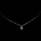 Unheated Blue Tanzanite Oval 5x4mm Natural Cz 925 Sterling Silver Necklace 16