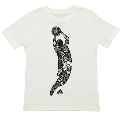 Camiseta Adidas NBA Youth 2015 Brooklyn All-Star Game Gráfica, Blanca Foto 1 de 3