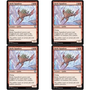 4 x ESCUADRÓN DE BATALLA CASI NUEVO Merfolk vs Goblins Magic The Gathering Rojo - Goblin Unc - Imagen 1 de 1