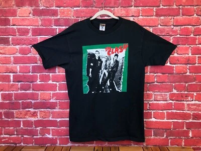 RARA Camiseta De Colección Años 80 90 THE CLASH Banda de Punk Rock Gira Concierto Negra Talla L Foto 1 de 4