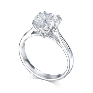 Bague de fiançailles diamant VS1 F ronde 3 carats laboratoire créée certifiée IGI spéciale - Photo 1/7