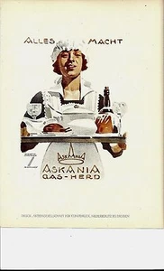 Original vintage poster print ASKANIA COOKING STOVE 1926 Hohlwein - Bild 1 von 1