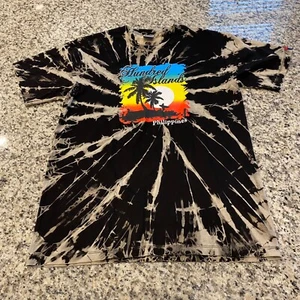 T-Shirt Hundred Islands Philippinen Krawatte Farbstoff Grafik Herren Größe Large Acid Wash - Bild 1 von 7