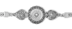 Ginger Snaps™ 1-Snap Metal Hearts Bracelet 92-46 Interchangeable Fashion Jewelry - Picture 1 of 1