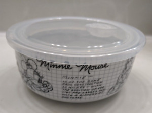 Carnet de croquis Disney céramique rangement rond souris Minnie. Grand bol 7,5 ~~NEUF