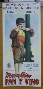 locandina film MARCELLINO PAN Y VINO Pablito Calvo Rafael Rivelles 1956 - Picture 1 of 2