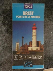 carte IGN bleue 0417 ET brest pointe de st mathieu 1993 - Picture 1 of 1