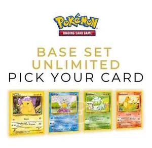 Vintage Pokémon Base Set Unlimited WOTC - Pick Your Card - FREE CDN SHIPPING - Picture 1 of 40