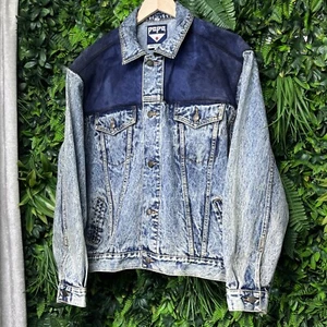 VINTAGE PEPE JEANS Jacket Men L Blue 90's Y2K Hip Acid Wash Denim Trucker 2172 - Picture 1 of 18
