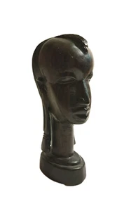 Vintage Ebenholz Holz handgeschnitzt afrikanische Statue Tanganjika Kunst 7,5" Höhe - Bild 1 von 16