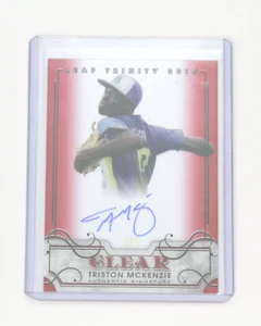 Triston McKenzie AUTO 2016 Leaf Trinity Clear /5 Autograph 5/5 ⚾️ Indians - Picture 1 of 1