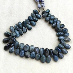 Gemas naturales crisoberilo ojo de gato 10x6 a 12x7 mm tamaño pera briolette 9" - Imagen 1 de 8