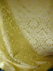 BTY SCALAMANDER LUCIA WEHR DAMASTGOLD 100 % SEIDE DAMAST UNVERBINDLICHE UVP $ 538/Y - Bild 1 von 11