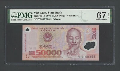 Viet Nam 50000 Dong 2004 P121b Uncirculated Grade 67 - Image 1 of 2