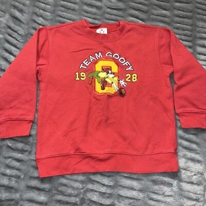 VTG Disney Store Team Goofy Sweatshirt Red Youth Medium - Picture 1 of 9