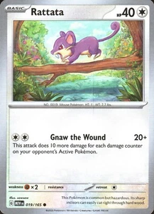 Rattata 019/165 NM / M - 151 Scarlet Violet Pokemon Card - Picture 1 of 1