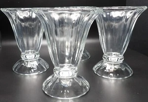 VINTAGE 8er Set Vintage Libbey 6 Oz Pressglas Eisbecher Gläser mit Fuß - Bild 1 von 7