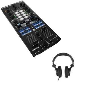 Reloop Portable 4-Deck DJ Controller w/ Polsen Studio Monitor Headphones Bundle - Picture 1 of 11