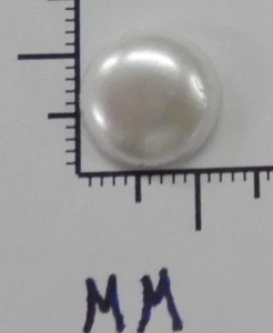 72212 Wht. Flache Rückseite Perle Acryl Faux Cabachon rund 12 mm - von Brutto SALE - Bild 1 von 1