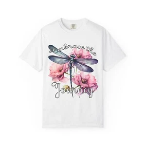 Dragonfly Journey Comfort Color Tee, Unisex T-shirt, Graphic Tee, Soft Cotton - Picture 1 of 17