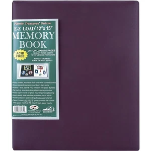 Pioneer Family Treasures Fabric Post Bound Album 12"X15"-Rich Bordeaux - FTM15-6 - Bild 1 von 2
