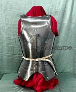 Medieval Knight Blackened Metal Chest Plate & Tassets Templar Blackened Armor - Picture 1 of 7
