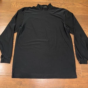 Nike Golf finto collo pullover maglietta manica lunga uomo XL ricamato swish nero - Foto 1 di 7