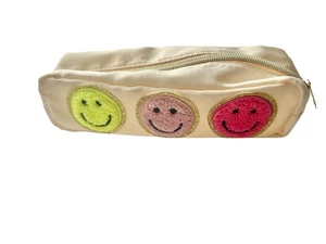 Pencil Bag Makeup Pouch Happy Face Smile Cosmetic Purse Storage Beauty Accessory - Picture 1 of 5