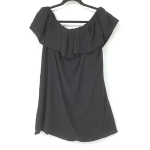 French Connection Kleid Damen Gr. S Schulterfrei Mini Ärmellos Schwarz - Bild 1 von 5