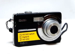 Kodak easy share M753 7mp 3x zoom Black with kodak battery Tested working VGC - Picture 1 of 5
