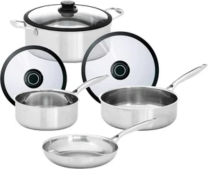 Black Cube Stainless Steel 7 Pc. Set - Picture 1 of 2