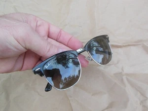 Ray Ban Clubmaster Black on Silver Grey Gradient Lenses RB3716 51 [] 21 - Picture 1 of 12