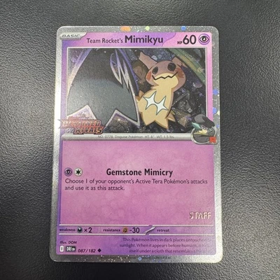 Team Rocket's Mimikyu (Prerelease) [Staff] Uncommon Miscellaneous Cards & Produc - Image 1 of 2