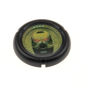 1x Lego Bionicle Sliding Disc Black Printed Bamboo Hau Mask 8546 32171pb006
