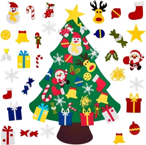 DIY Felt Christmas Tree with 30Pcs Ornaments, Xmas Gifts for Kids New Year Handm - Picture 1 of 12