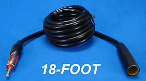 216" 18 FUSS AUTO ANTENNE VERLÄNGERUNGSKABEL ANT STECKER BUCHSE AUTO AM FM ADAPTERKABEL - Bild 1 von 5