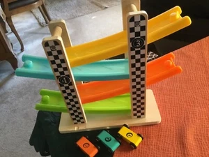 Kugelbahn, Autobahn, Topbright, 3 Auto, Holz,Kunststoff, Spielzeug, Kinder - Bild 1 von 5